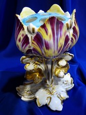 SUPERBE GRAND VASE DE MARIEE EN PORCELAINE POLYCHROME. OBJET RARE. REF 7782