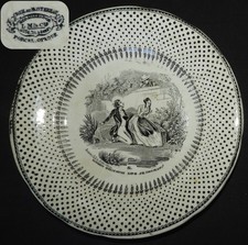 CREIL ET MONTEREAU Assiette "Journal la Semaine, Quelle heure est-il,.."