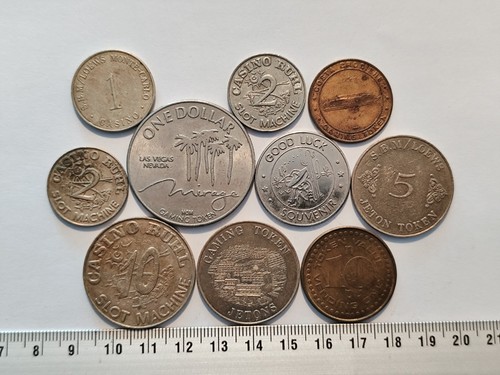 Lot jetons metal casino - 10,