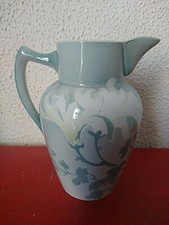 ANCIENNE TRES BELLE CARAFE BROC PICHET EN FAIENCE DE LUNEVILLE K.G FRANCE