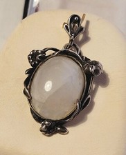 ANCIEN BIJOU PENDENTIF OPALE ARGENT MASSIF # LT # F5