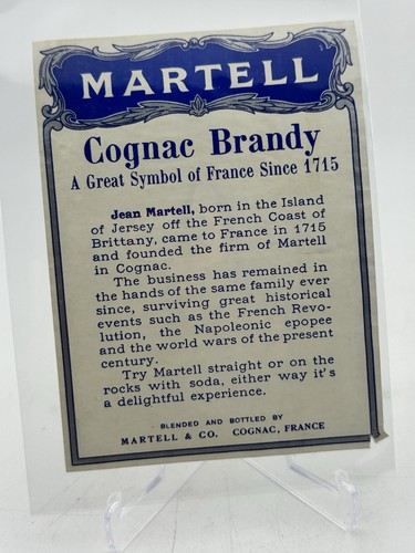 Vintage martell cognac brandy - martell,
