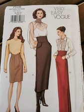 7508 PATRON VINTAGE VOGUE VERY EASY   3 CREATIONS JUPE ELEGANTE  36 AU 40