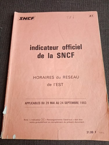 été 1983 réseau - est, /guide