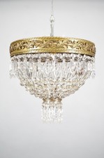 Plafonnier bronze et cristal
