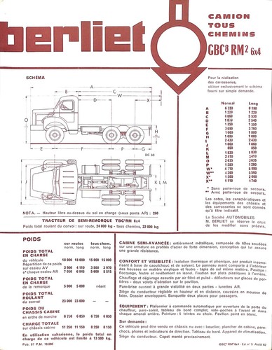 Berliet camion tous chemins - berliet,