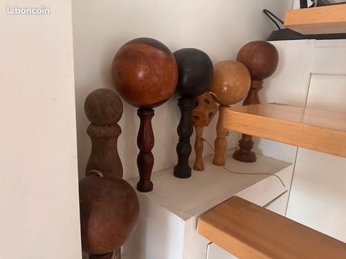 Lot objets anciens buis - , tourne