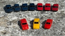Trains, HO, Lima + Jouef, lot de 10 voitures Fiat, Peugeot, Mercedes et BMW pour