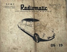 CITROEN DS 19 1955 autoradio Radiomatic complet avec notice de montage originale