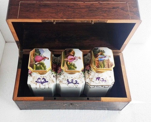 Boîte thé bois incrusté - boîte, thé,