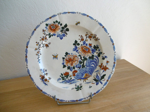 Plat rond faience gien 1954 - plat,
