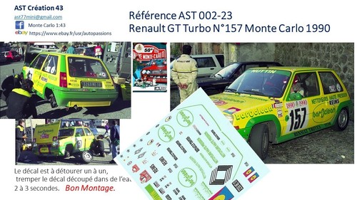 New decal renault gt - decal, 43