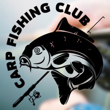 Autocollant mural club de pêche à la carpe transfert graphique crochet art flotteur f28