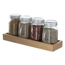 Porte Épices Bambou "4 Épices" Transparent