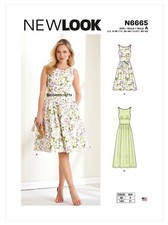 6665 Robes De Filles Avec Variations Patron De Couture NEW LOOK Tailles 4 - 16