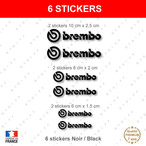 Stickers brembo noir - stickers,