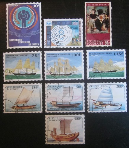 Lot timbres bénin dont - lot,