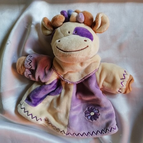 Doudou vache marionnette