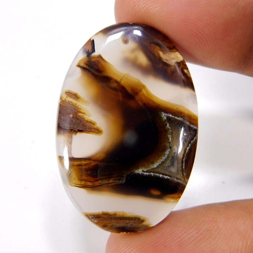 Cabochon ovale agate bâton - en,