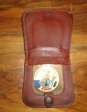 rare Badge Cuir assermentation police contrôle Le Tanneur Cristal année 1940