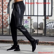 Pantalon Jogging Homme Sport Running Poches Zippées Fitness Entraînement