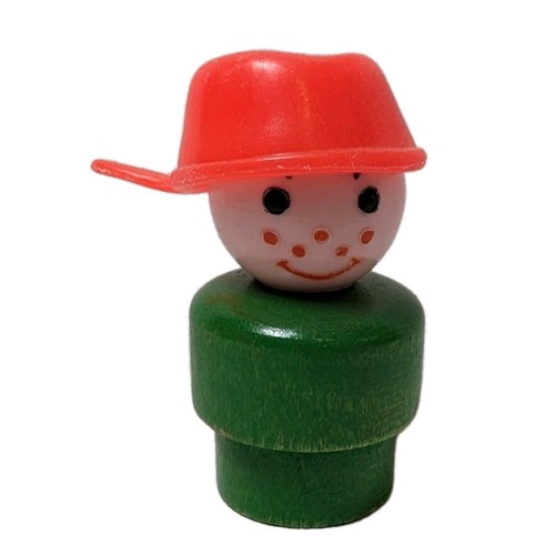 Fisher price green wood pot - wood,