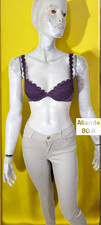 Allande 80 A  Neuf Soutien gorge violet foncé  avec amatures  rembourré