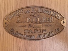 Plaque ancienne Etablissement