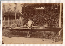 France, Rameur et son aviron, Vintage print, ca.1880 Tirage vintage tirage d&#