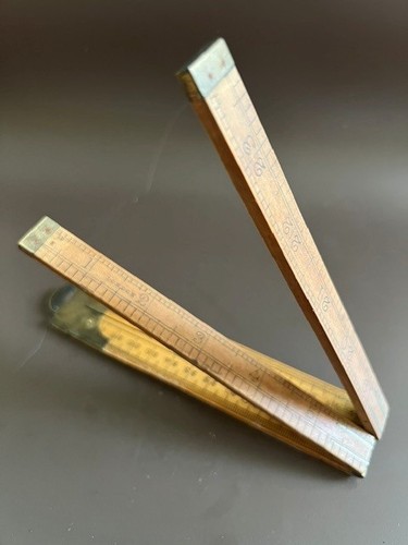 Regle pliante ancienne - ancienne,