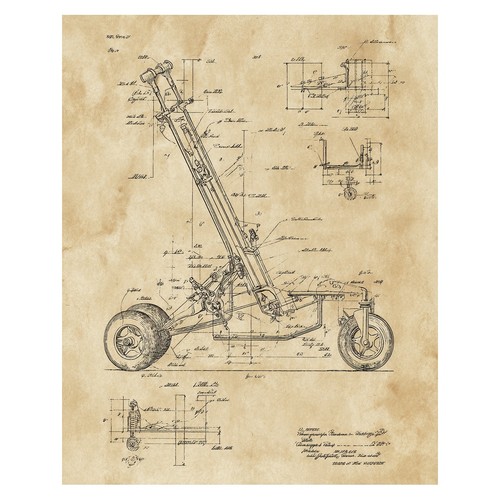Affiche vintage brevet - affiche,