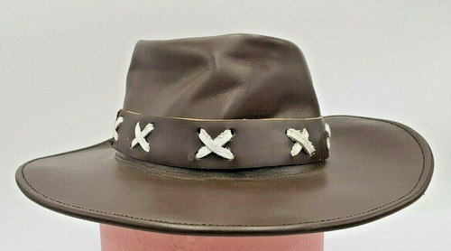 Chapeau style australien cuir