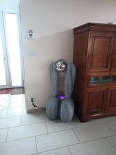 Fontaine décorative LE PENSEUR extérieur intérieur inox verre résine polyester