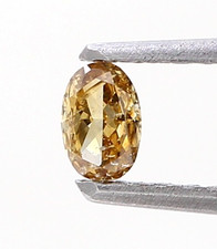 Diamant Naturel Marron Fancy Ovale Diamant Rose-Cut Diamant 0.11TCW Clarté VS1