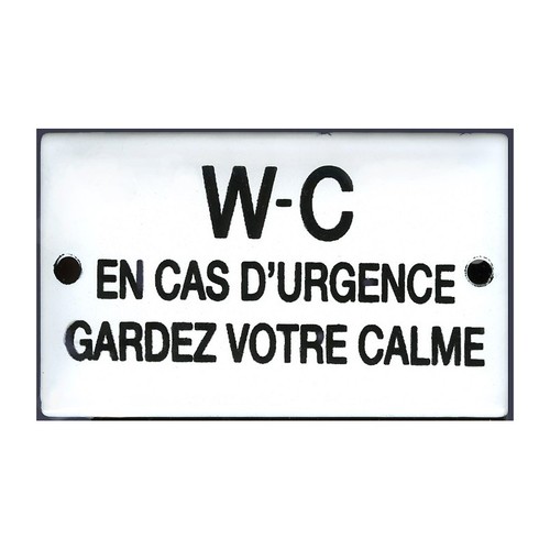 Plaque émaillée humoristique