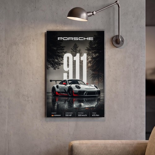 Affiche porsche 911 gt3 en - rs,
