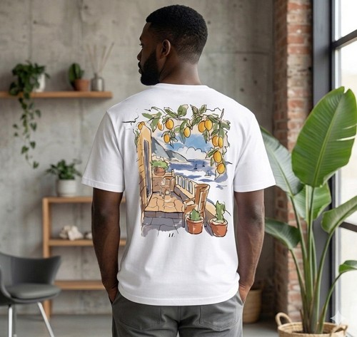 Shirt homme blanc graphique - t-shirt,