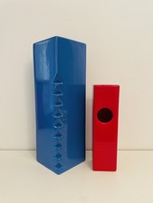 Ensemble De 2 Vases Géométriques En Céramique Style Pop Art Rouge & Bleu