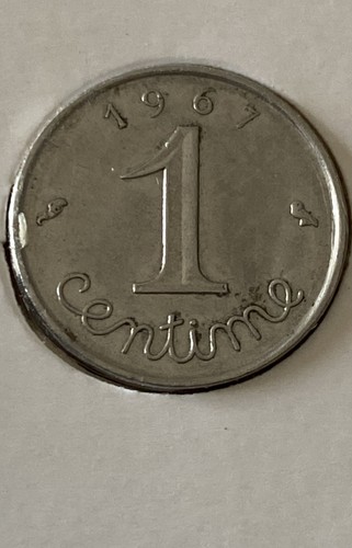 Centime épi 1967 rebord - 1, À