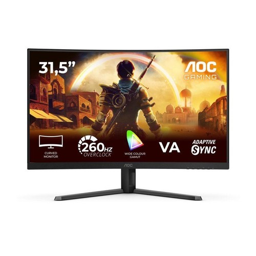 Ecran incurvé gamer aoc - incurvé,
