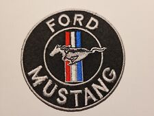 Patch Thermocollant Brodé Ford Mustang 8 Cm Noir 