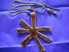 Collier  Cécile JEANNE  pendentif émaux  Paris Vintage 1990s