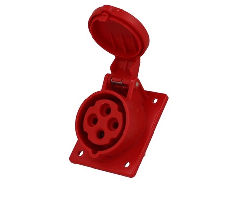 Socle femelle cee triphasé 4 - socle, triphasé,