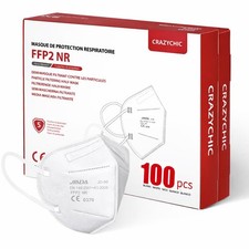 100x Masque FFP2 NR Blanc