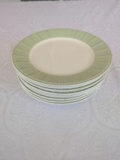 Lot de 9 assiettes plates Villeroy & Boch – modèle Paris – faïence vintage vert