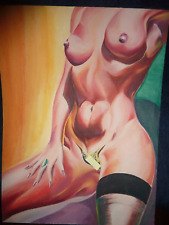 dessin original de pin up non signé 33 x 26 cm