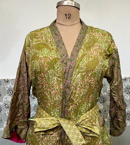 Indien vert georgette - robe, en