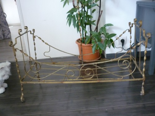 Lit ancien fer forge pour - ancien,