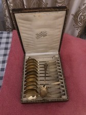 12 Cuillères En Argent Massif