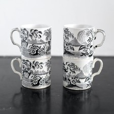 Tasses Creil et Montereau décor Japon XIXeme siecle France